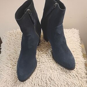 Splendid Blue Suede Ankle Boots
